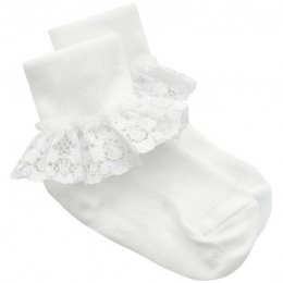 Girls White Lace Kinder Socks
